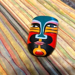 OOAK Aboriginal style brooch pin
